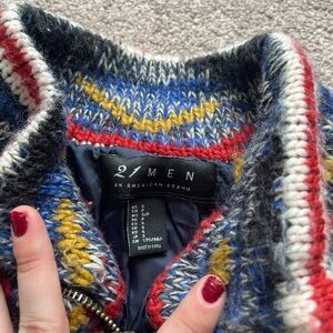 21 men sweater zip up